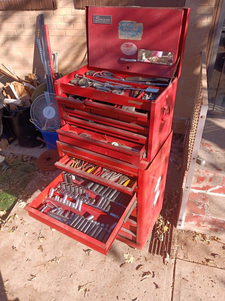 Vintage Snap On Toolbox, And Full Of Tools