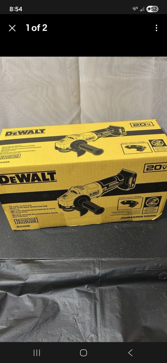 Brand New Dewalt 20v Brushless Grinder 4-1/2" Paddle Switch Sealed Box $130