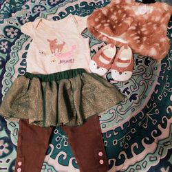Baby Girl Matching Outfit With Shoes