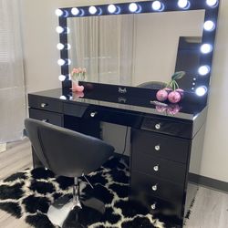 Makeup Vanity With Large Mirror Financing available In Stock 
