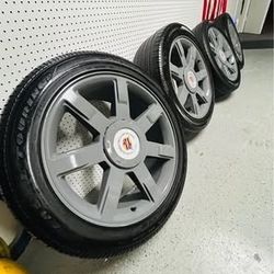 Cadillac Escalade rims and tires 22x9 Good Year Eagle 75% tread