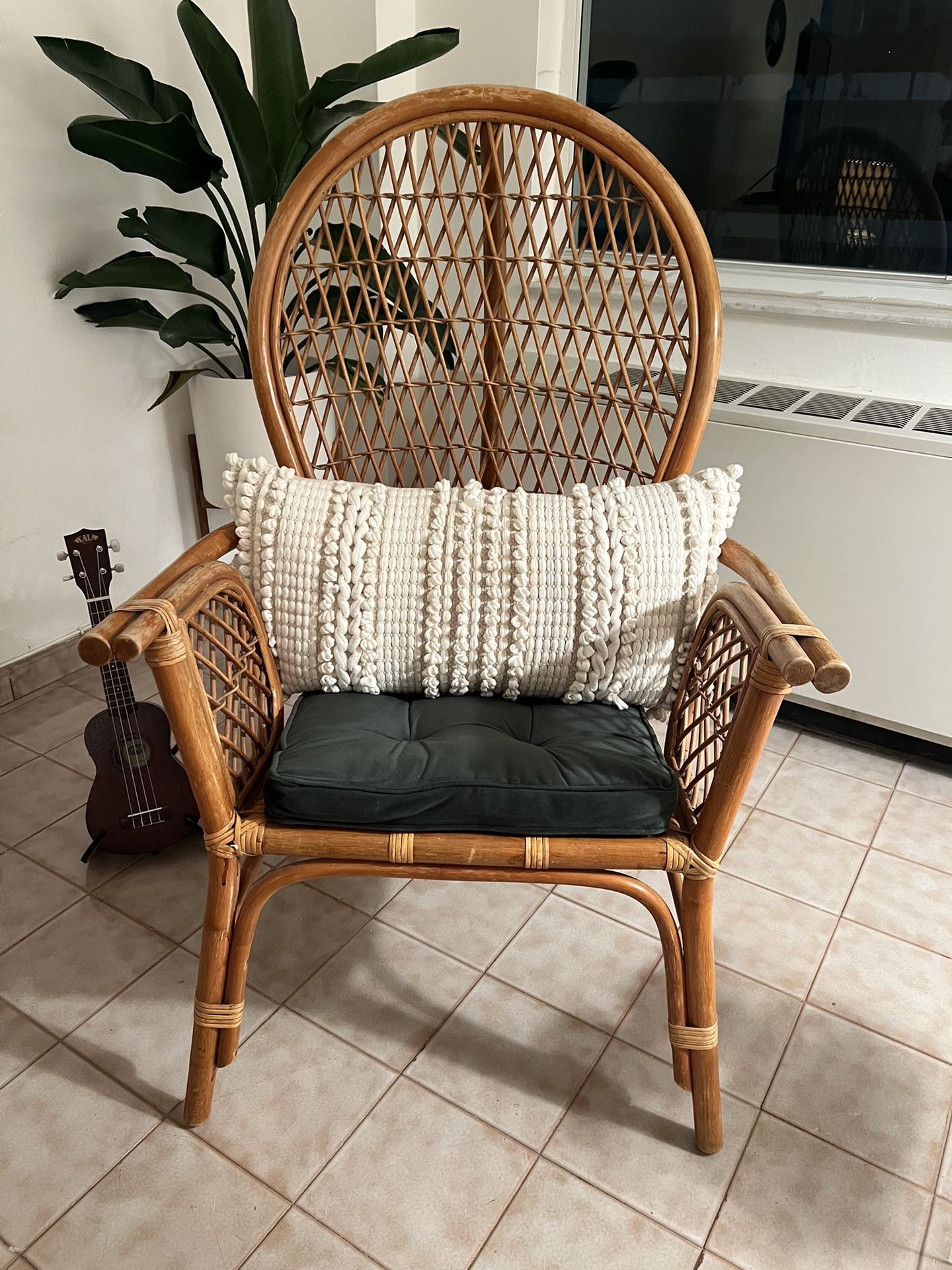 Large Rattan Accent Chair