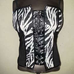 Zebra Print Corset Medium