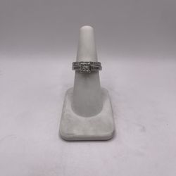 Gold Duo Diamond Wedding Ring Set 