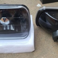 Black Accent Headlights 90s Ford Econline Van