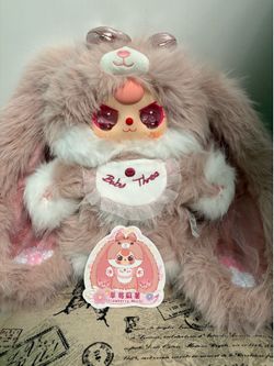 BB3 Baby Three Sweet Baby V2 400% - Pink Bunny Plush glittering eyes