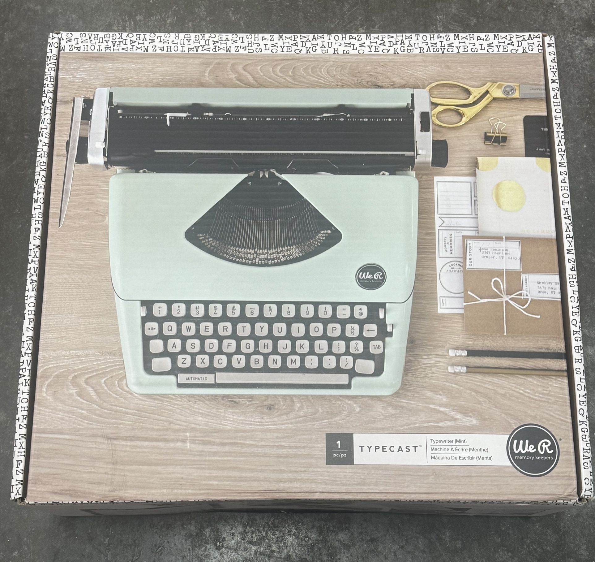 Typecast Collection Retro Typewriter We R Memory Keepers MINT Typecast BRAND NEW