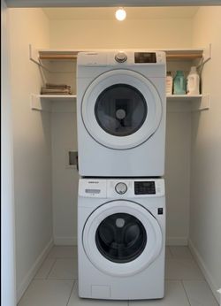 Front load washer and dryer