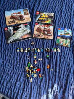 Vintage Lego Mini-figures and Instruction Manuals Lot