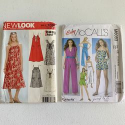 Two Misses Sewing Patterns i.e. McCall's Jumpsuit #M6083 & New Look Sundress 6700
