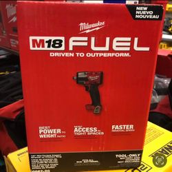 Milwaukee New 1/2” Mid Impact Wrench  Fuel 