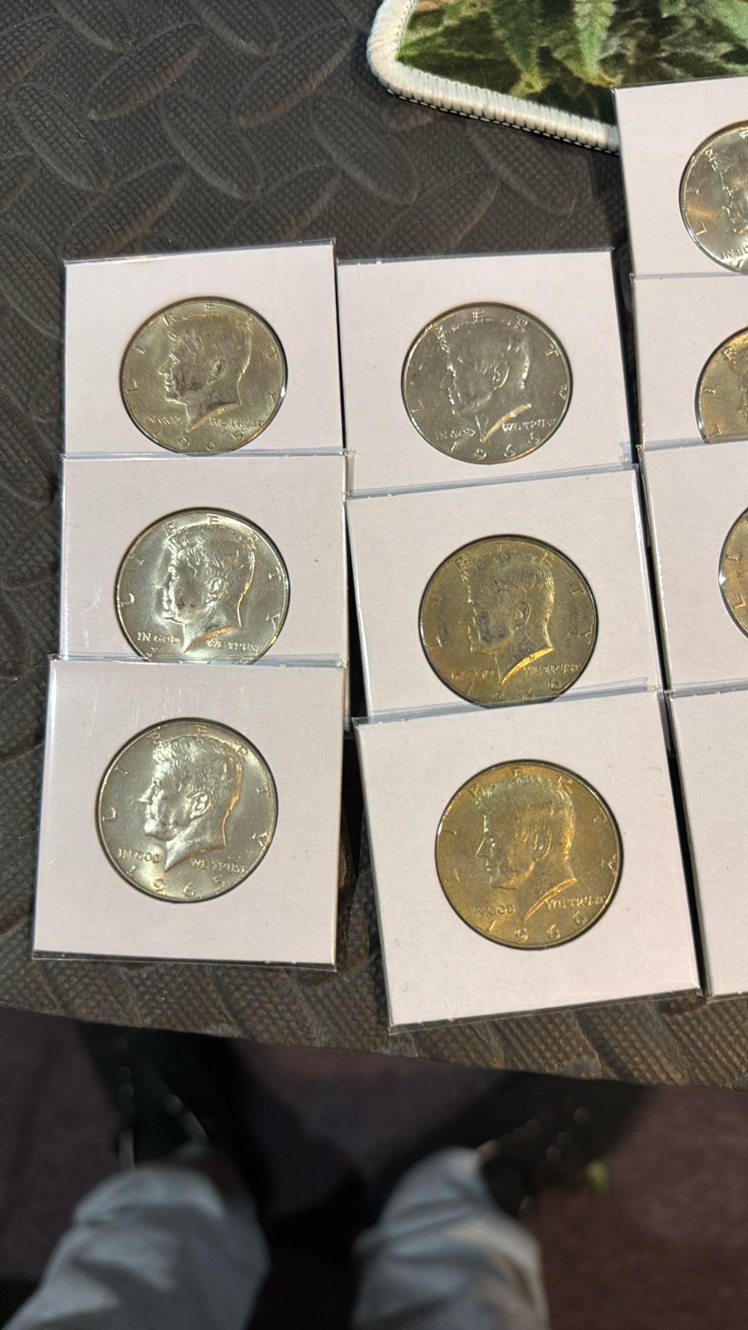 11 Silver Kennedy Half’s And One Morgan Dollar
