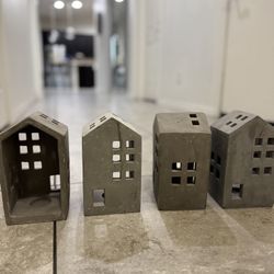 concrete Candle Holders Houses