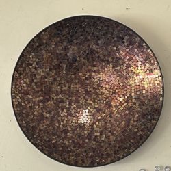 Very Large Mosaic Decorative Plate 24”