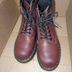 Dr. Martens Cherry Red Woman's Boots Size 6