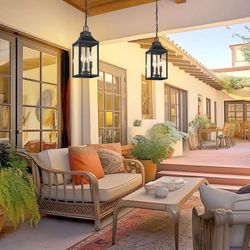 Porter Large Outdoor Pendant Light Fixtures 3-light, 15''  - NEW