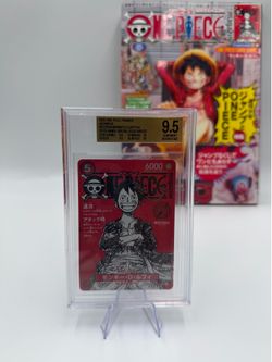 One Piece Magazine Luffy BGS 9.5 with magazine
