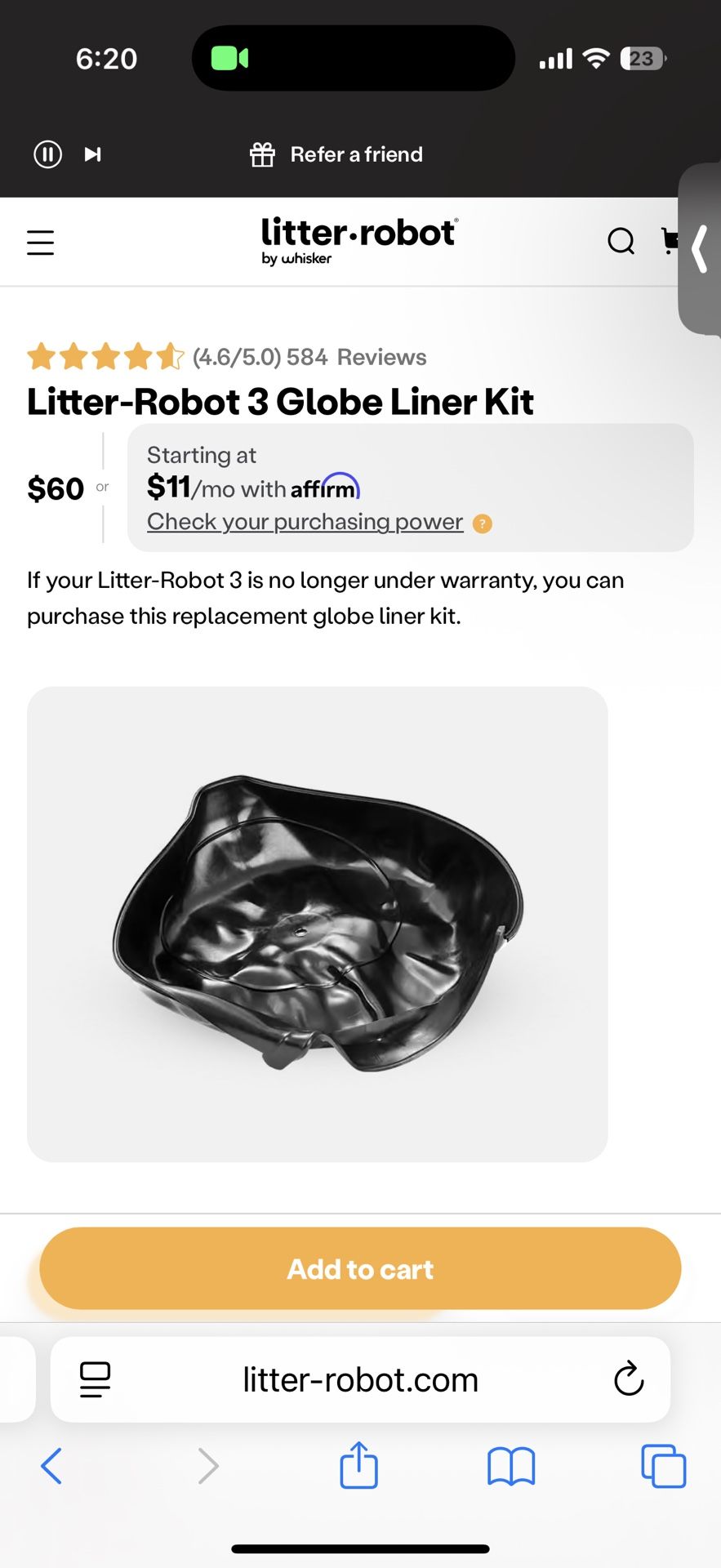 Litter Robot 3 Globe Liner