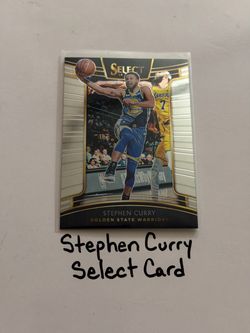 Stephen Curry Golden State Warriors All-Star Guard Select Card.
