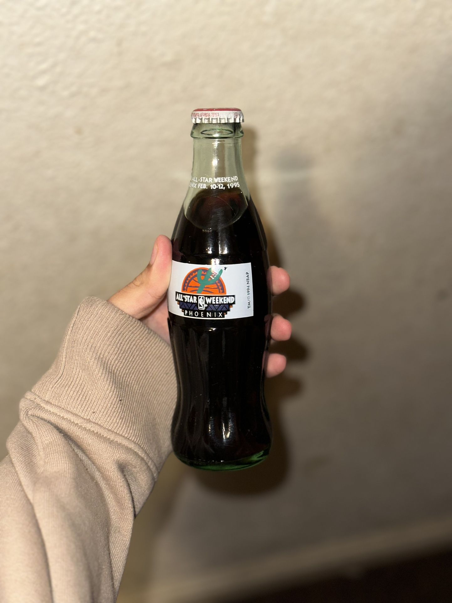 1995 coca cola glass bottle 