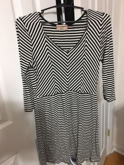 Dark brown n black stripes dress size medium