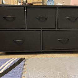 Black 5 Drawer Storage