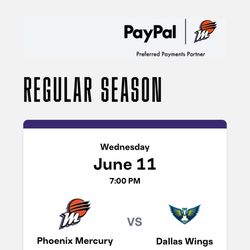 Phoenix Mercury Vs. Dallas Wings