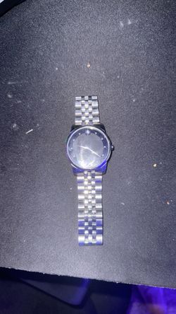 Movado Black Face Diamond Studded Mens Watch