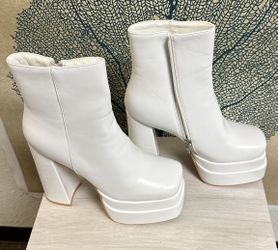 Fashion Womens Catwalk Platform Short Boots Square Toe Zipper Ankle Booties Sz 10