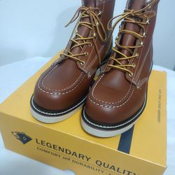 Mens Work Boots Soft Toe Leather New