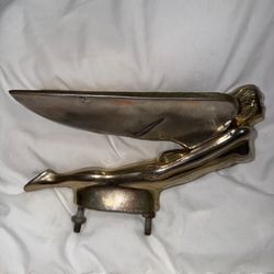 Vintage Art Deco Winged Goddess Hood Ornament