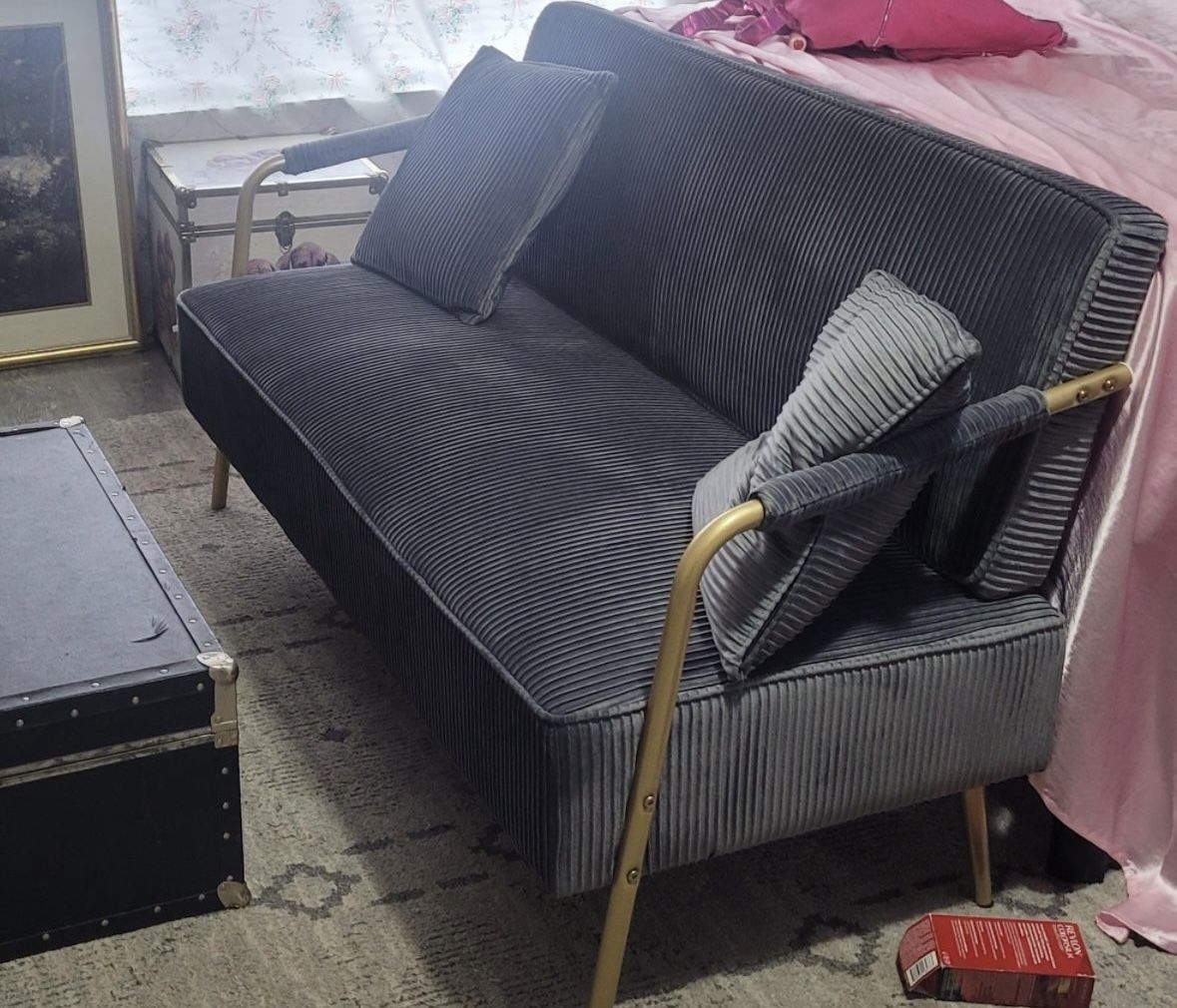 Gold Grey Couch