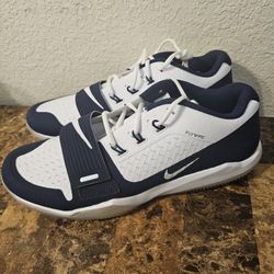 Mens Size 14 Nike Alpha Menace Turf Low Football Cleats BV3997-100 White Blue