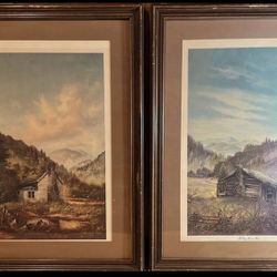 HATFIELD AND MCCOY HOMEPLACES FRAMED PRINTS BY RUSSELL MAY