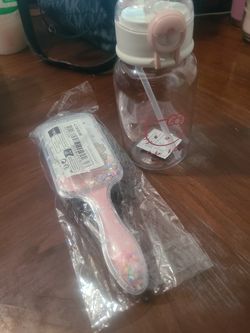 Tote Brush Bottle Water Cup Hello Kitty