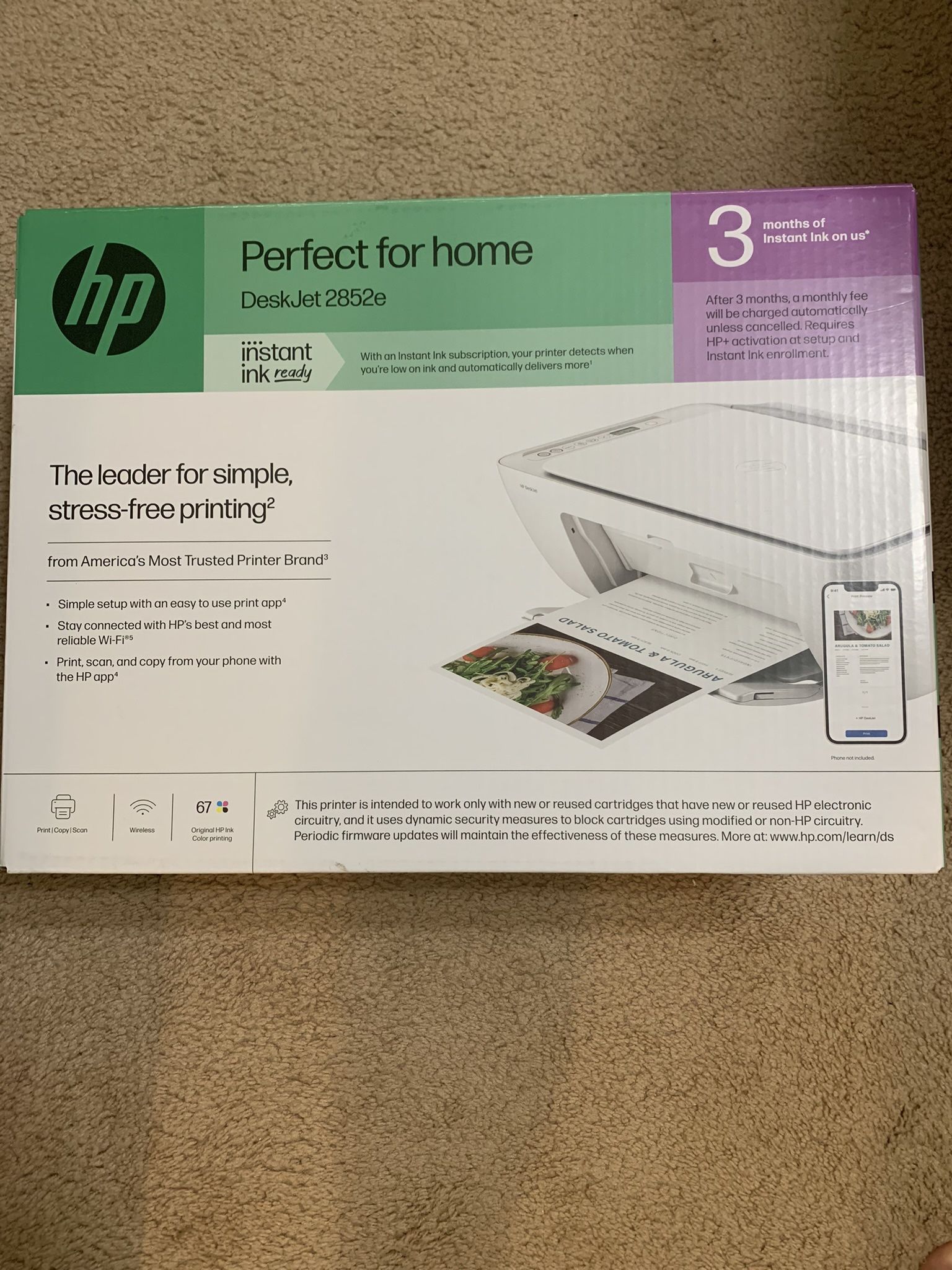 Hp Deskjet 2852e Printer