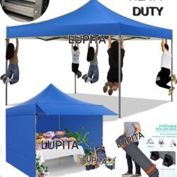 Canopy Heavy Duty Party Tent with Removable Awning and Sidewalls, Easy Up Outdoor Wedding Commercial Canopy, Gazebo All Season Waterproof,Pop Up 10x10