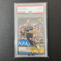 1997 Fleer Tim Duncan Rookie Card PSA 10