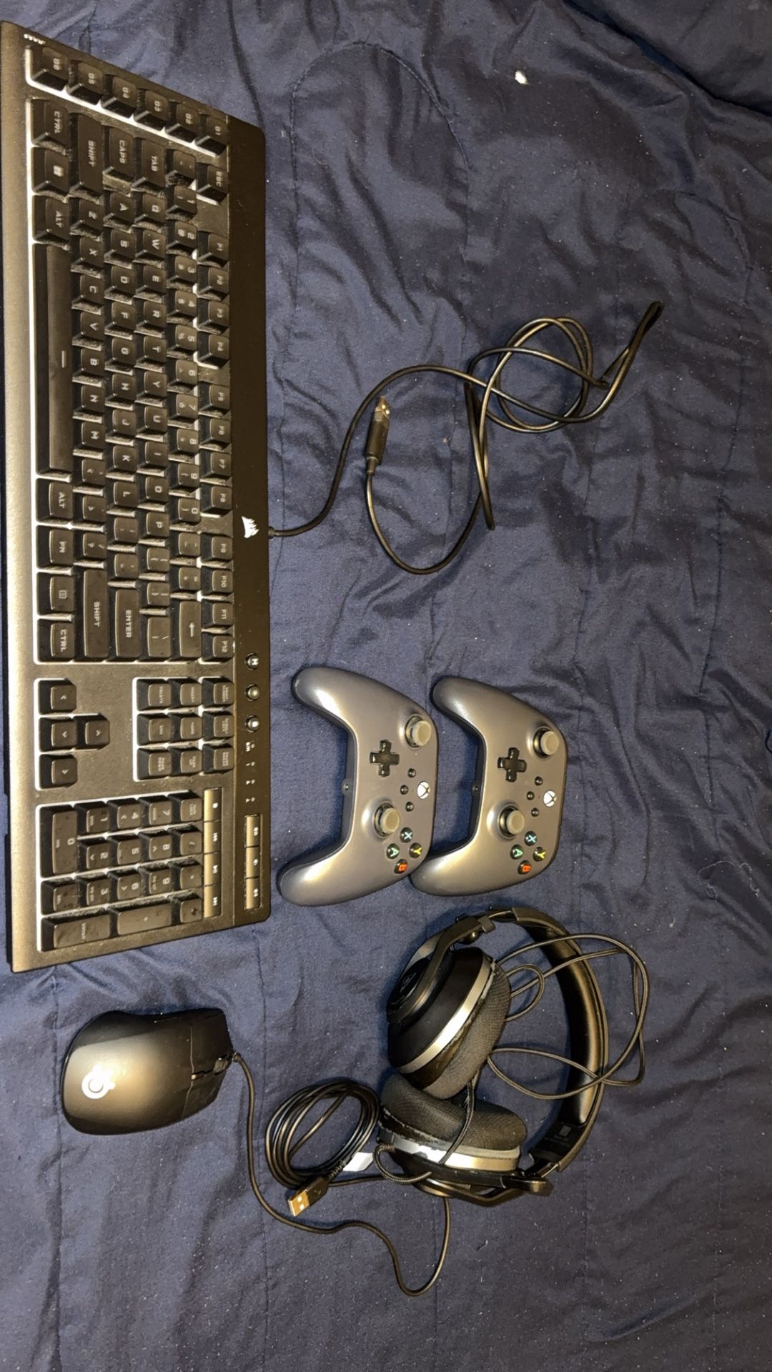 Keyboard, Mouse, Controllers And Headset