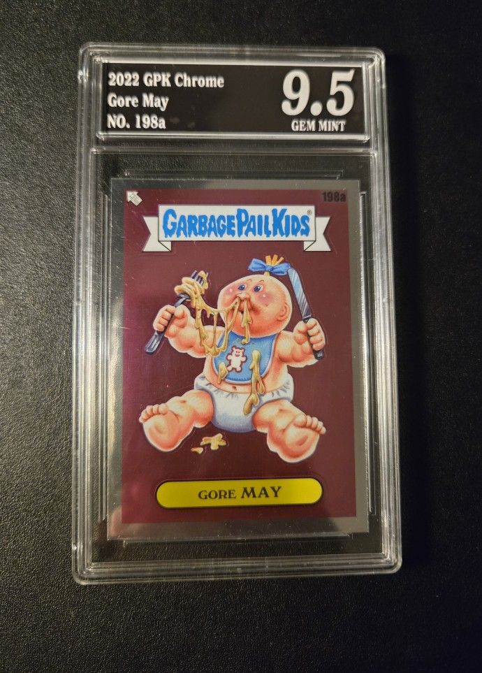 Garbage Pail Kids GPK Chrome Gore May #198a BDG Graded 9.5 GEM Mint Card Topps Sticker