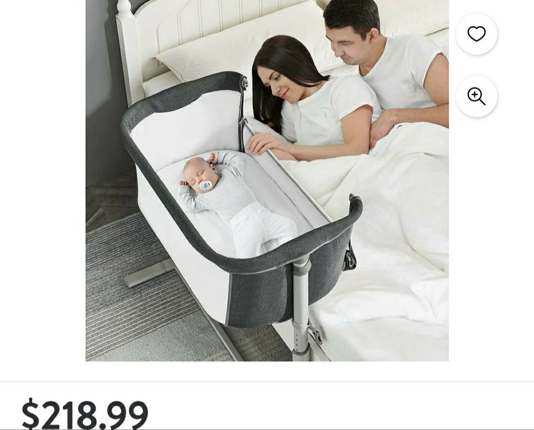 Baby Bassinet Bedside Slepper. Easy Assamble Portable Crib For Newborn Infant. New.