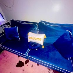 Blue loveseat Couch