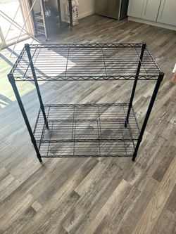 Three tier wire rack shelf