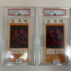 1973 SUPER BOWL VII Tickets 