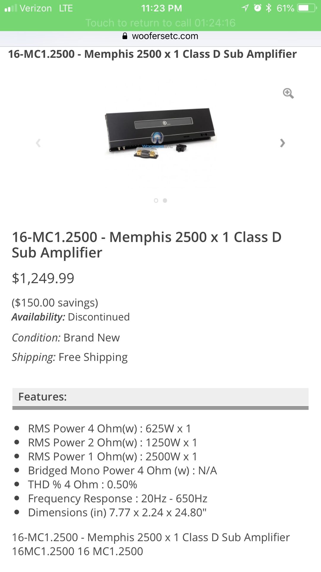 2500 Watt Memphis Mojo Amp 16-MC1.2500 for Sale in Baytown, TX - OfferUp