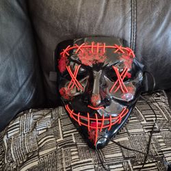 Halloween Mask with lights for adults One Size
