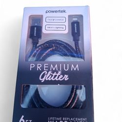 ✨ Powertrek Premium Glitter Lightning Cable - 6FT ⚡