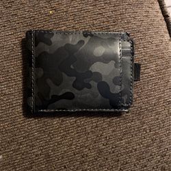 Leather Gray Camo Army  Wallet 