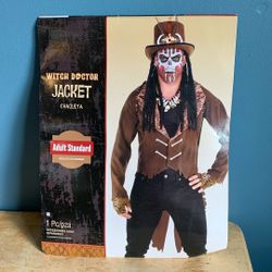 HALLOWEEN WITCH DOCTOR THE SHADOW MAN ADULT SIZE COSTUME