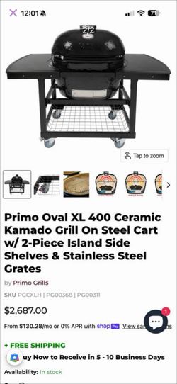 Father’s Day Special !Up for grabs cheap an extra large primo oval ceramic smoker, barbecue grill just like the Big Green Egg but better because it’s 
